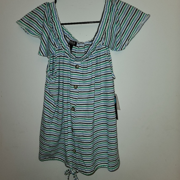 a.n.a Off The Shoulder Striped Top - Picture 2 of 5